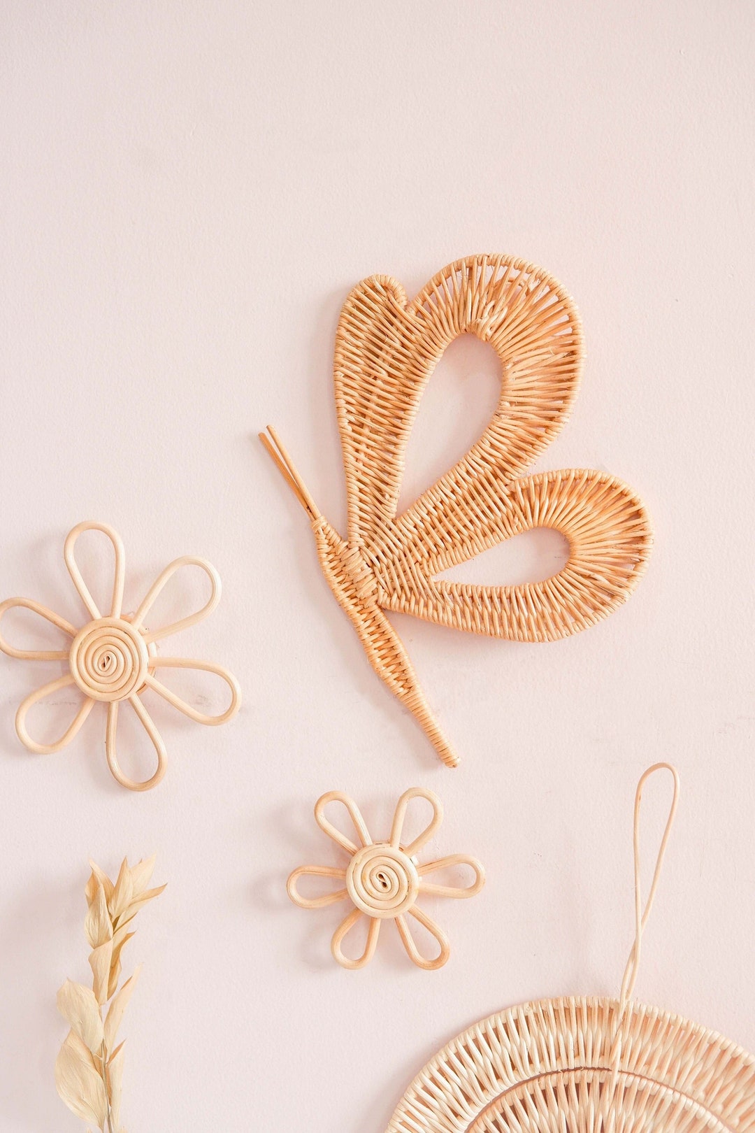 Rattan Butterfly for Boho Floral Nursery Kids Room Wall Decor - Etsy