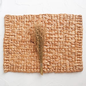 Woven Seagrass Placemat, Natural Water Hyacinth Placemat, Boho Placemats for Round Table, Wedding Placemat Woven, Boho Charger Plates
