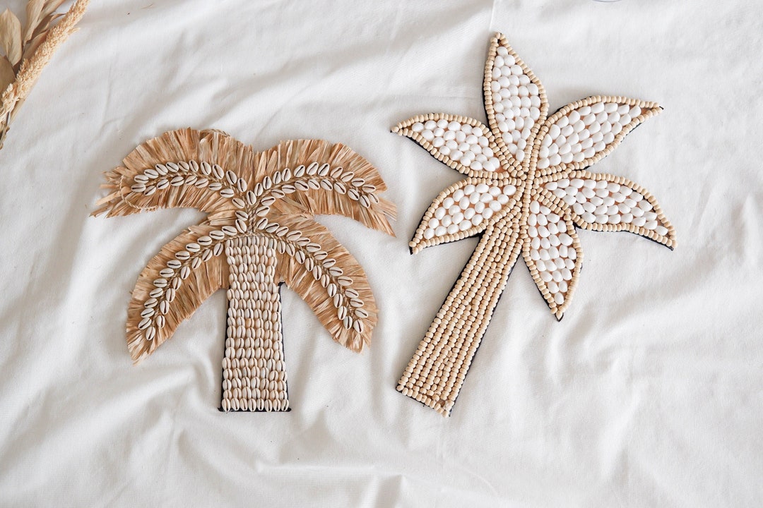 Palm Tree Shell Nursery Decor, Boho Nursery Wall Decor, Sea Shell ...