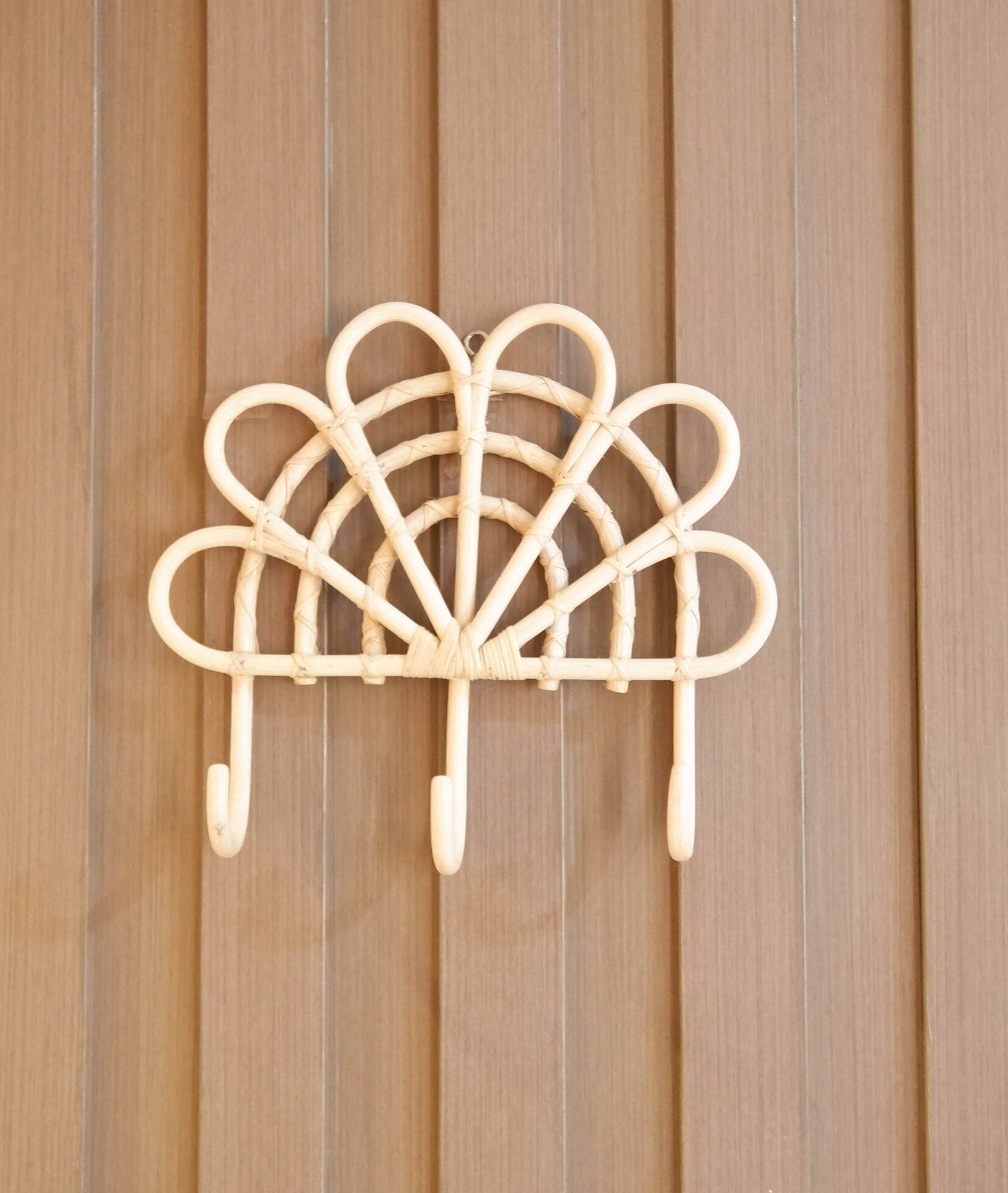 Hook Rack Nursery Wall Hook Board Playful Pink Cloud Shape Kids - Main Image