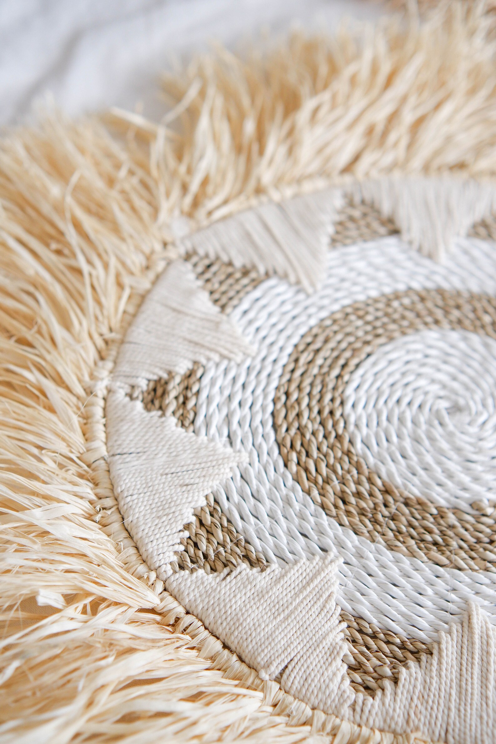 Boho Seagrass Fringe Wall Decor Seagrass Macrame Wall Decor Etsy