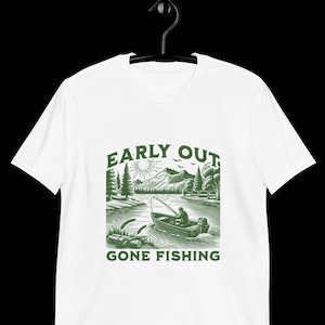 Fishing T-Shirt Fisherman Shirt Angler T-Shirt Gift Idea for Fishermen Outdoor People Angler Lifestyle Fishing Rod Fishing Shirt Motif for him