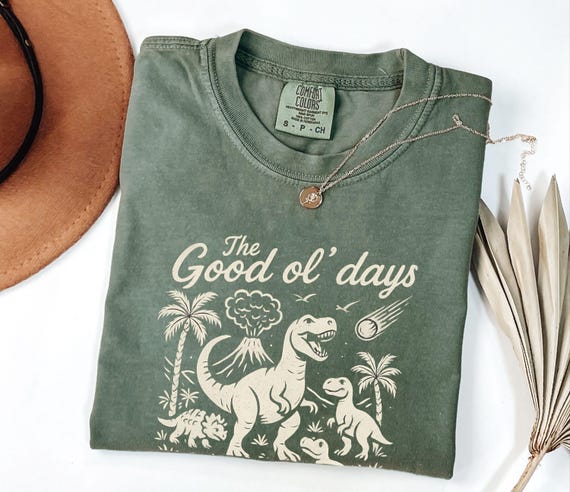Dino Shirt Retro Graphic Tee 90s Shirt Comfort Colors Tshirt Dinosaurier Shirt Vintage Tshirt The good old days shirt 90er tshirt Retro Stil
