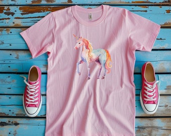 T-shirt unicorno, camicia unicorno, sorpresa di compleanno per bambini, camicia da donna, idea regalo per neonato, bambino piccolo, bambina, figlia, donna