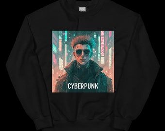 Cyberpunk Darksynth Neo Tokyo Sweatshirt Pullover