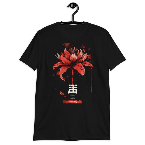 Death Lily T-shirt Red Spider Lily T-shirt Japanese
