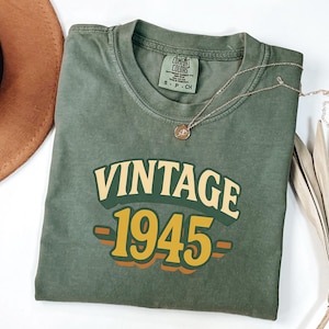 80th Birthday Gift Comfort Colors Shirt Vintage 1945 Gift Grandma Gift 80th Birthday Gift for 80th Birthday Man Retro Shirt