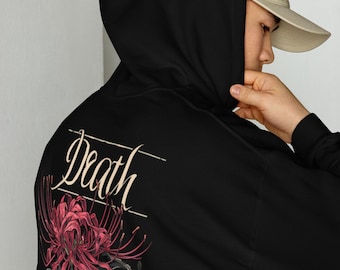 Metal sweatshirt Hard rock hoodie Grunge hoodie Emo sweatshirt Death lily shirt Red spider lily sweatshirt Vintage sweatshirt Gothic