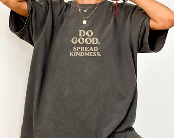 Oversized retro shirt, comfortabel kleuren T-shirt, shirt met positieve affirmaties, oversized shirt, retro jaren 90 shirt, jaren 90 T-shirt, vriendelijkheid T-shirt, vintage