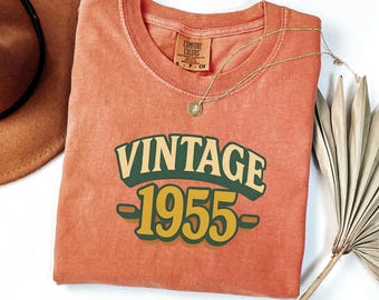 70th birthday gift for a man, Comfort Colors shirt, gift for grandma, birthday gift for grandpa, vintage 1955 vintage