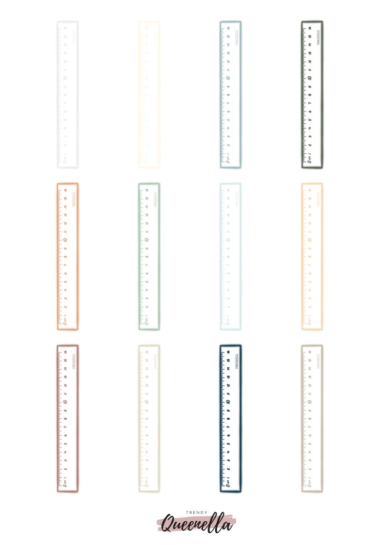 Goodnotes Digital RULER Sticker Set 12 Radiant Colored Sticker Etsy