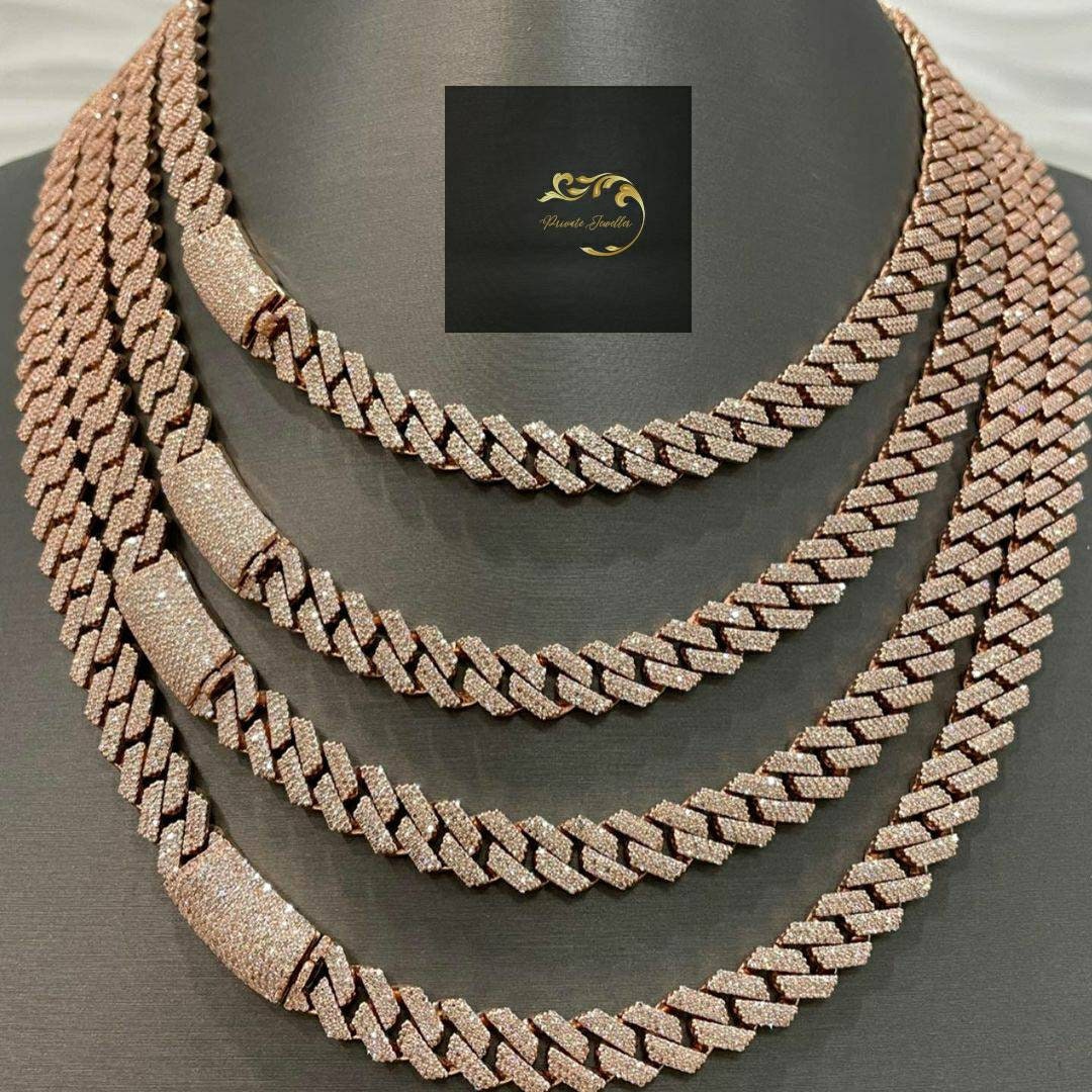 10mm Miami Cuban Link Chain Vvs Moissanite Diamond Stubbed 10mm Miami Cuban Link Chain Vvs Moissanite Diamond Stubbed
