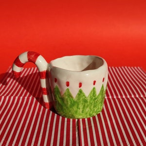 Tasse Weihnachten - Handgefertigte Keramik - Süße Kaffeetasse - einzigartiges Geschenk - Keramik - Tasse mit Henkel