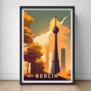 Berlin Travel Poster,Berlin Print,Berlin Wall Art,Germany Berlin Poster,Berlin Painting,Berlin Illustration,Berlin Watercolor,Home Decor