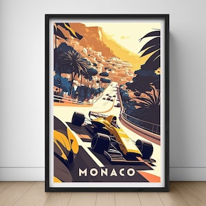 Monaco Travel Poster,Monaco Wall Art Print,Monaco Painting,Monaco Illustration,Printable Monaco France Watercolor,Monaco France Home Decor