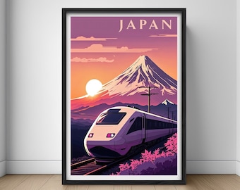 日本旅行ポスター、日本プリント、日本ウォールアートプリント、日本鉄道ポスター、日本絵画、日本イラスト、日本水彩画、室内装飾