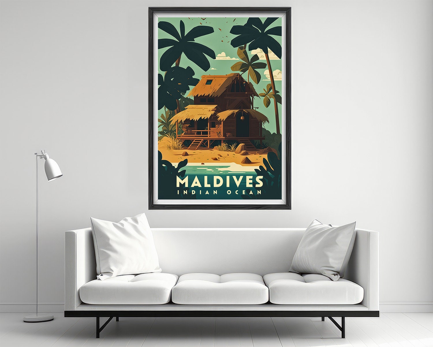 Maldives Travel Postermaldives Wall Art Print Maldives - Etsy