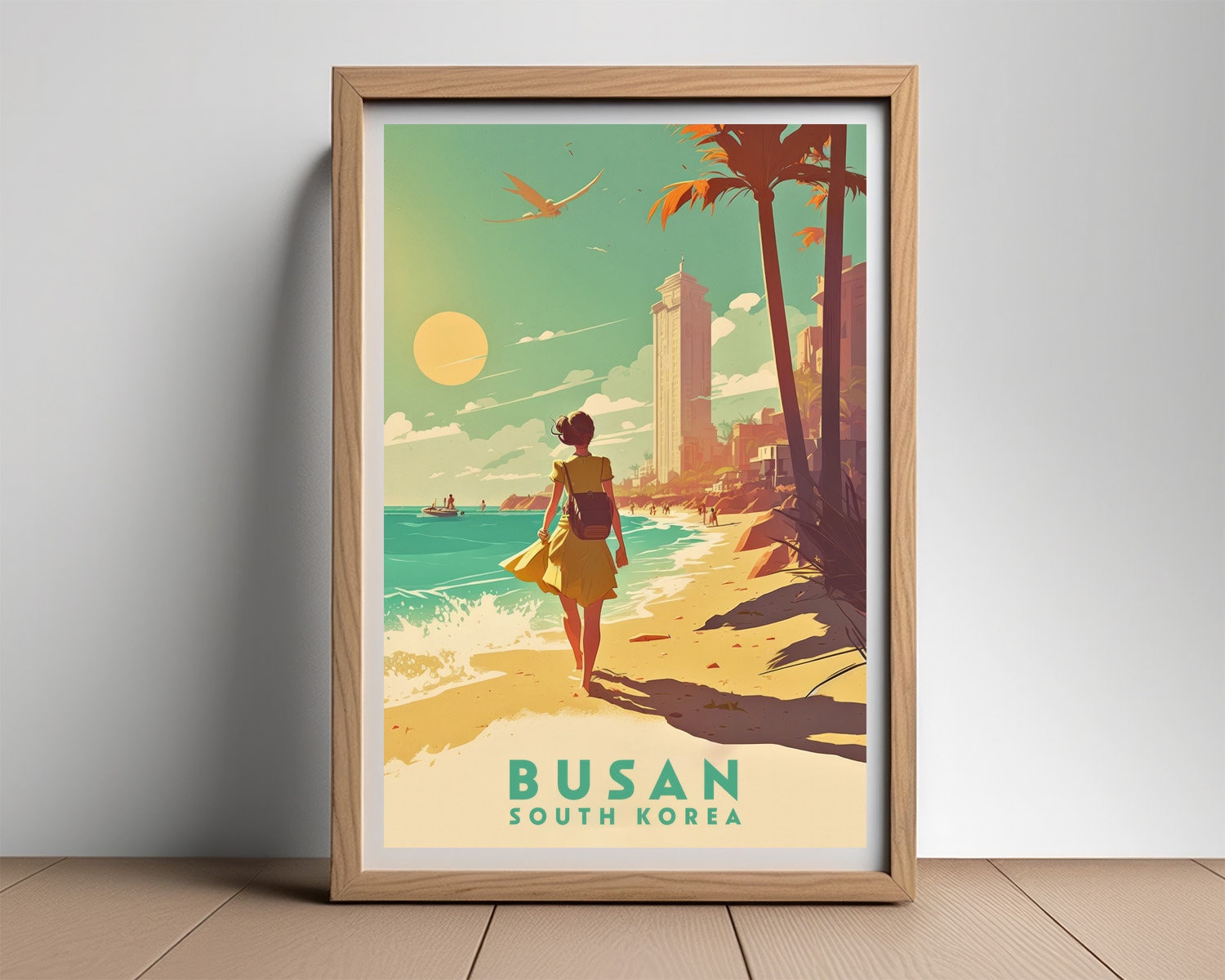 Busan South Korea Travel Poster,busan Korea Wall Art Print,busan South ...