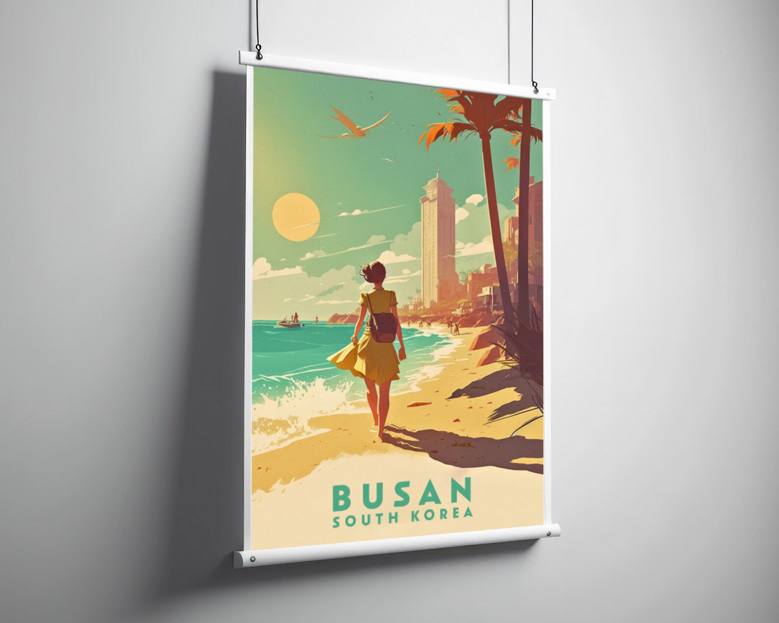 Busan South Korea Travel Poster,busan Korea Wall Art Print,busan South ...