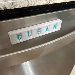 Dishwasher Magnet: Clean or Dirty? Stylish Kitchen Must-Have! Mothers Day Gift