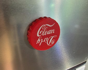 Coca-Cola Bottle Cap Dishwasher Magnet | 3D Printed Clean Dirty Indicator