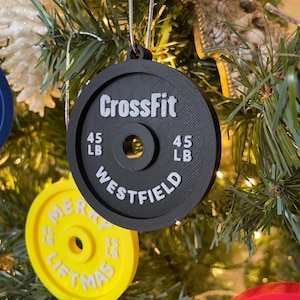 3D Personalized CrossFit Christmas Tree Ornament! Great stocking stuffer gift idea for your WOD partners or any fitness enthusiast