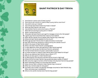 St. Patrick's Day Trivia Game