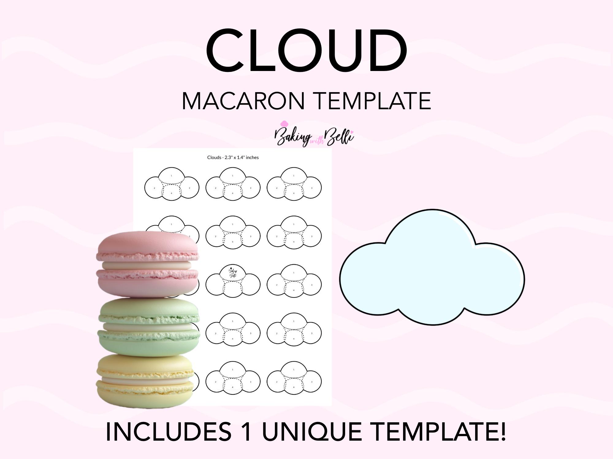 Macaron Pattern Sheet.pdf Cloud Macaron Template Transfer Sheet - Etsy