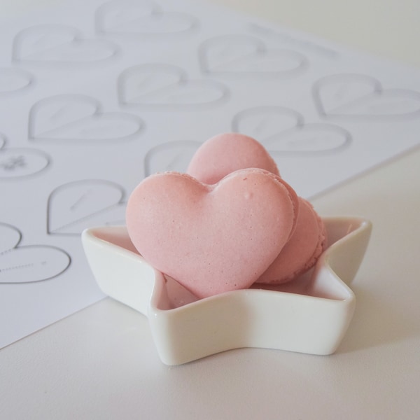 Heart Macaron Template Transfer Sheet