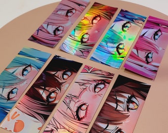 Anime Peeker Sticker, Holographics, waterproof and weaterproof
