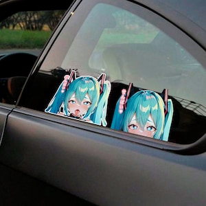 Sticker Ahegao Sticker Peeker, Holographics, waterproof and weaterproof