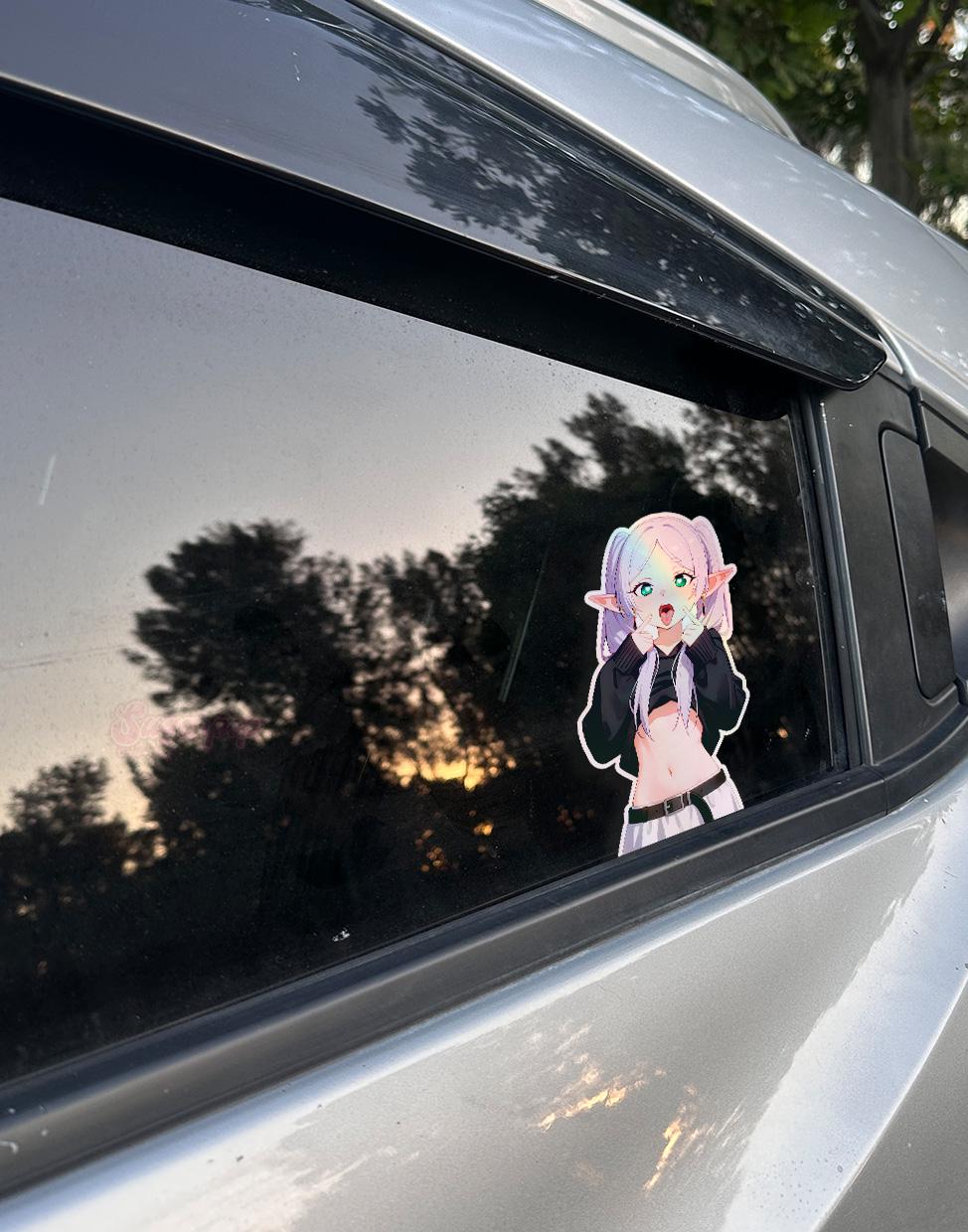Frieren - Sticker Ahegao Sticker Peeker - Holographics / waterproof