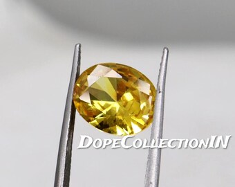 5.00 Ct Natural Yellow Zircon Oval Cut Certified Loose Gemstone 10x6x4 MM Brilliant Stone for Ring Pendant Fine Jewelry