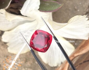 Natural 14 Ct AAA Burma Blood Red Ruby | Cushion Cut Certified Gemstone for Ring & Jewelry | 12x11 MM  Quality