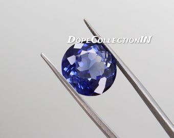 4.20 Ct Natural Ceylon Royal Blue Sapphire Round Cut Certified Loose Gemstone 9x9x7 mm | September Birthstone | AAA Jewelry Stone