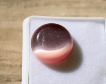 9 Carat Orange Cat Eye Chrysoberyl Cabochon: Sri Lanka Gemstone
