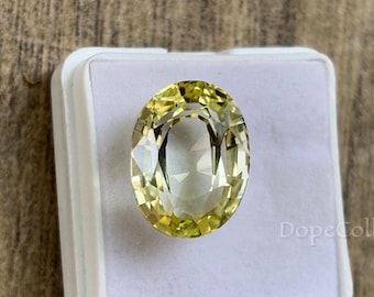 9Ct Natural Yellow Sapphire AAA Oval Cut Unheated Sri Lankan Ceylon Sapphire 12x10x5 mm | Certified Loose Gemstone | Ring Stone