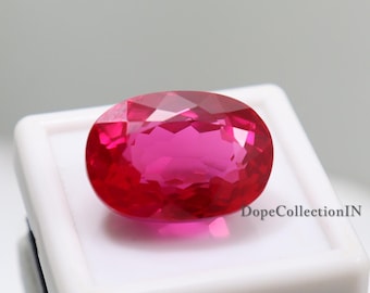 46,76 kt natuurlijke roze saffier | Gecertificeerd ovaal geslepen edelsteen | Zeldzame onbehandelde losse steen 22,7 x 15,8 x 12,3 mm