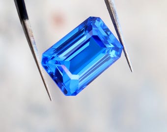 AAA Ceylon Royal Blue Sapphire: 11.20 Ct Emerald Cut Gemstone