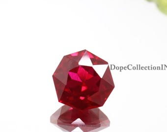 Natürlicher Burma Blood Red Ruby 16.10 Ct Hexagon Cut | Zertifizierter echter Rubin für Ring & Fine Jewelry | 16.0×13.9×9.2 mm