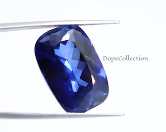 19 Carat Ceylon Blue Sapphire: Unheated Cushion Cut Gemstone