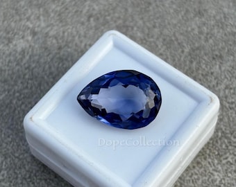 10.50 CT Pear Cut Blue Sapphire: AAA Certified Untreated Gemstone