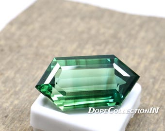 64 Ct Natural Green Amethyst Elongated Hexagon Cut Certified Loose Gemstone 34x17x10 MM for Custom Ring Pendant Fine Jewelry
