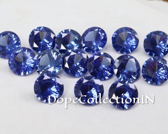Natural Blue Tanzanite 15 Pcs Gemstone Set | 33 Ct Round Diamond Cut Loose Stones 7x7x4mm | Rare Blue Tanzanite for Fine Jewelry