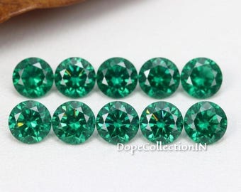 Rare Natural Tsavorite Garnet 12 Stone Set | 18 Ct Green Round Cut Certified Loose Gemstones 5x5x3mm | Premium Jewelry Making Stones
