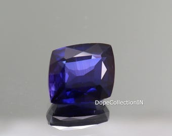 16.80Ct Natural Blue Sapphire: Unheated Cushion Cut Gemstone