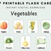 27 Children's Vegetable Flashcards, Pre-school Learning, Learning ...