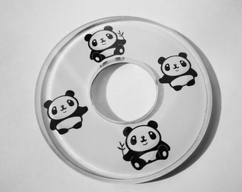 Panda - Kendo shinai tsuba ( Handguard) - Gift for Kendo player