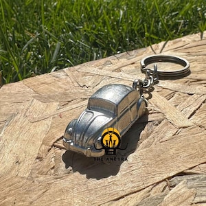Nyckelring för vintagebubbla: Retro VW-bubbladesign