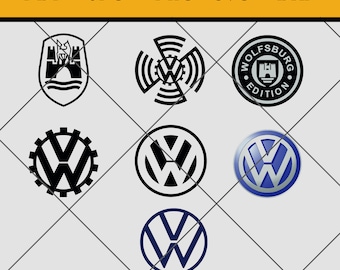 Volkswagen LOGO VW, Svg Png Sticker Print Pdf, Tshirt, Shirt, Hoodie, Stickers, Digital Prints, Cricut for svg files,  All logos in history